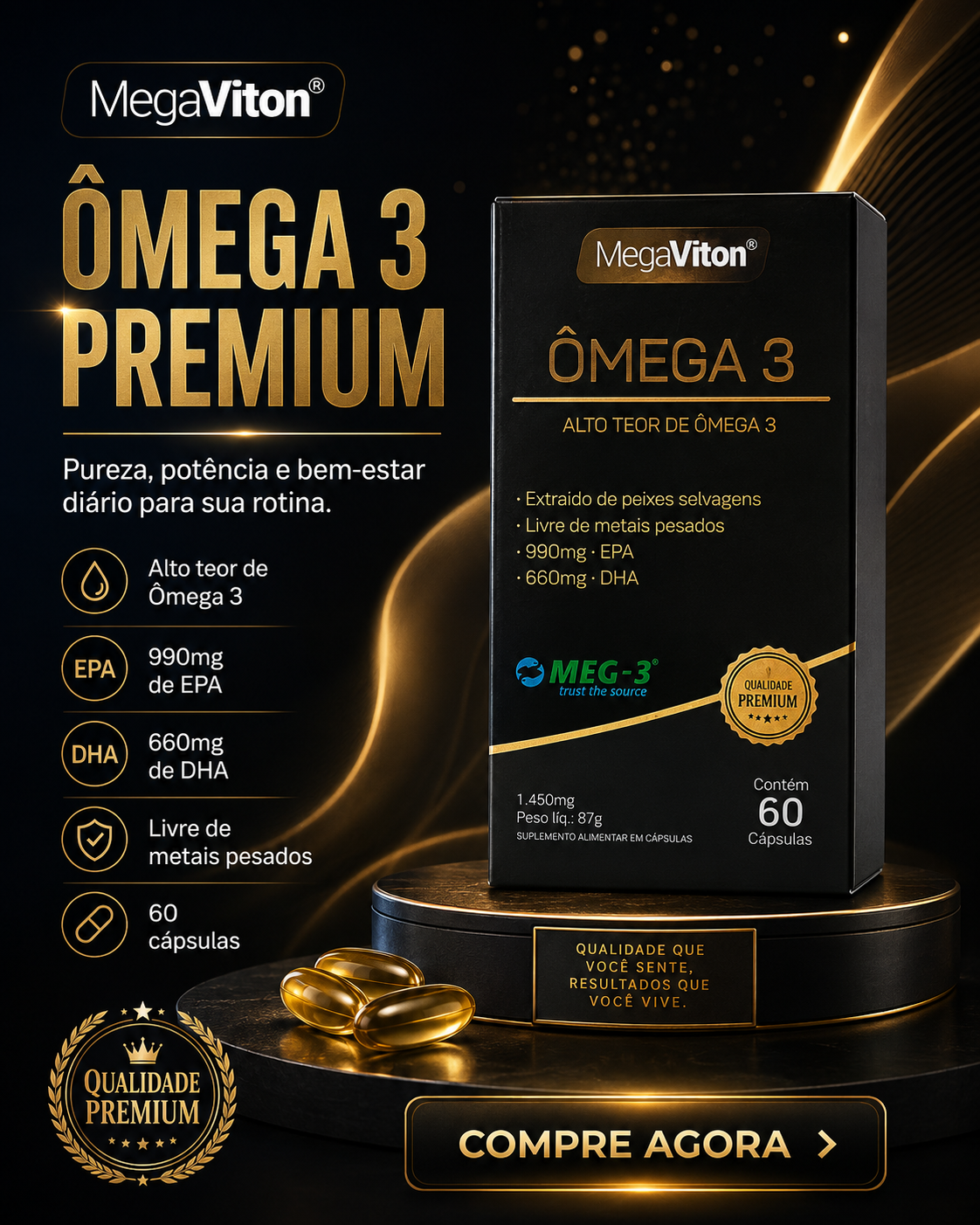 MEGAVITON OMEGA MEG3 14500MG 60CAPS
