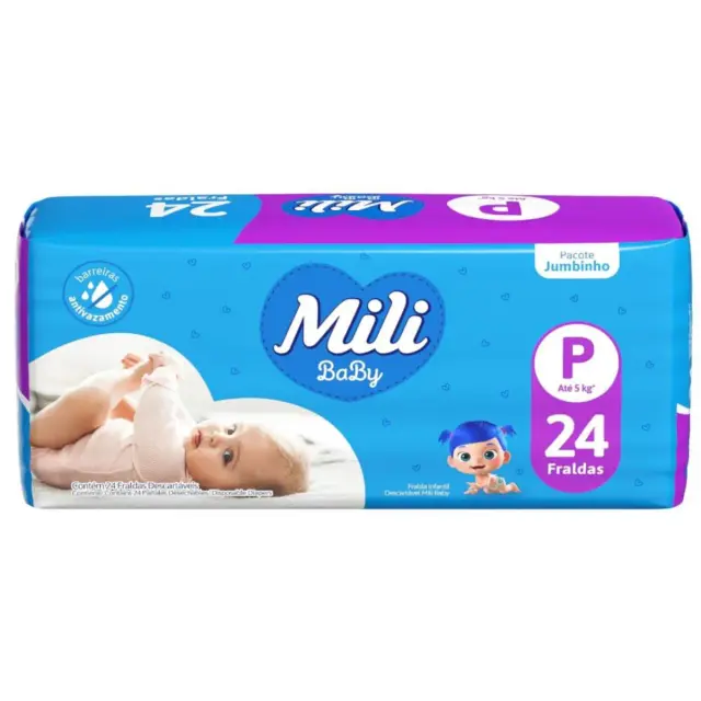 FRALDA MILI BABY P 24UN