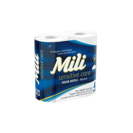 PAPEL HIGIENICO MILI NEUTRO 4 ROLOS