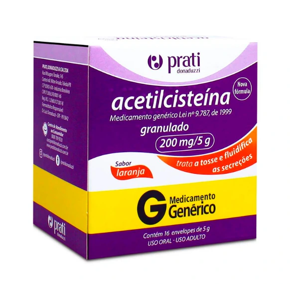 ACETILCISTEINA 200MG GRANULADO 16SACHES
