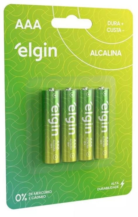PILHA ALCALINA ELGIN AAA C/4