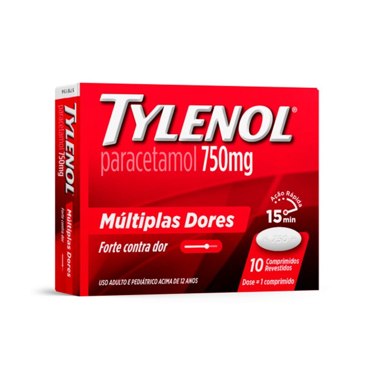 TYLENOL 750MG C/10 COMP