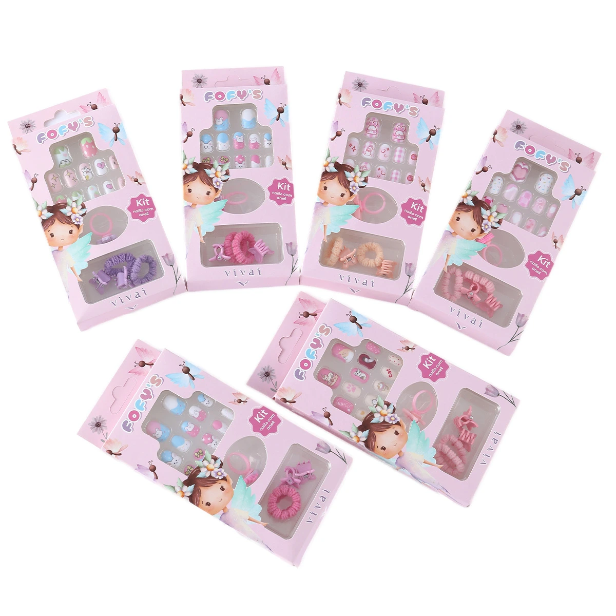KIT INFANTIL FOFYS (UNHA + ANEL + XUXINHA)