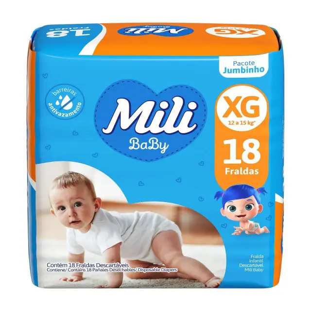 FRALDA MILI BABY XG 18UN