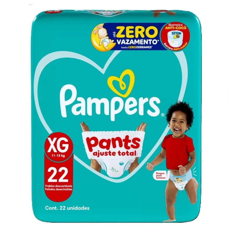 FRALDA PAMPERS PANTS XG 22UN