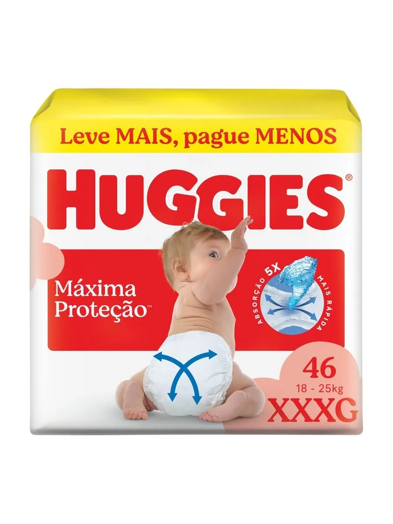 FRALDA HUGGIES S CARE XXXG 46UN